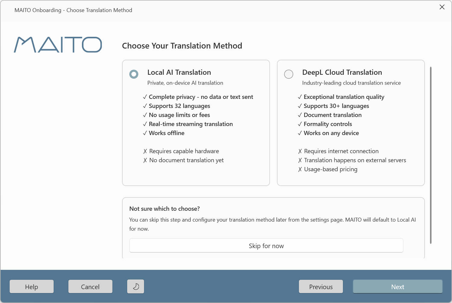 Onboarding engine selection