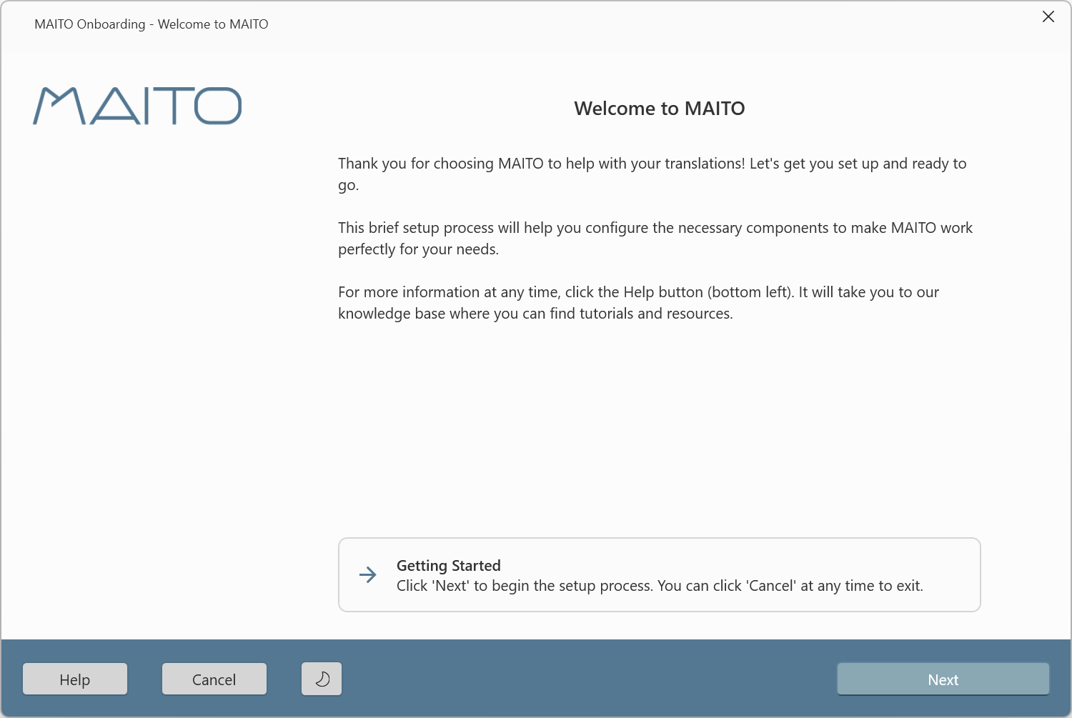 Onboarding welcome screen