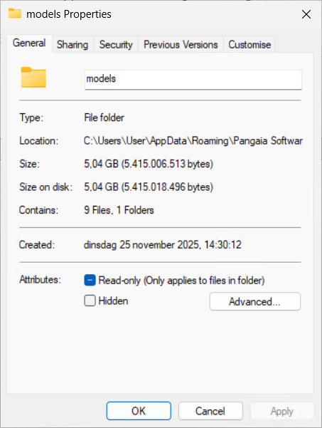 Windows Explorer showing MAITO folder